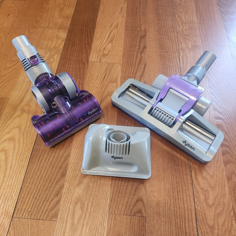 Lot of 3 Dyson Animal Vacuum Attachments Low Reach Zorb Groomer Mini Turbine